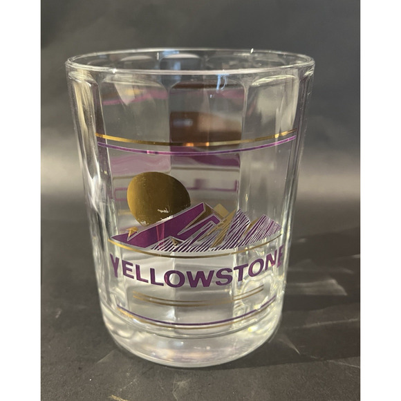 Alpine Glass | Yellowstone DOF Rocks Glass | Purp Gold | Inside Facet | VTG '93 - Picture 2 of 7